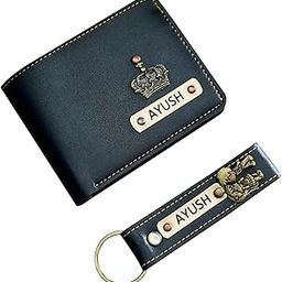 Your Name Leather Customized Men's Wallet with Key Chain, Gifts, Personalized Gifts, Personalized Accessories, Wallets & Covers (Blue)-picture-10