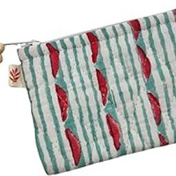 Cotton Coin Pouch for Women and Men | Mini Pouch with Zipper, Multipurpose Money Pen Pencil Key Cards Storage | Small Travel Organizer | Light Green-51