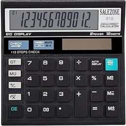 SaleZone® 12 Digit Calculator with 120 Steps Check Function and Special Buttons for Grand Total (GT), Mark Up (MU) Check and Correct Function Desktop Calculator (3 Years Warranty)-20