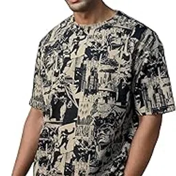 the souled store Batman: Gotham City Men and Boys Half Sleeves Round Neck Graphic Printed Cotton Lightweight All-Season Oversized T-Shirt-picture-42
