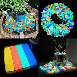 Dhaanuom Glow in The Dark Rocks,100PCS Luminous Pebbles Glow Stones,Glowing Rocks for Garden Aquarium Fish Tank Pond Path Lawn Yard Fish Tank for Outdoor(100PCS STONE)-image-44