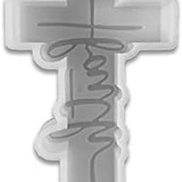 Duawenki Cross shape Car Freshie Silicone Mold for Making Soap Aroma Beads Car Freshie, Pendant, Candle, Resin(B)-picture-8