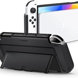 Spigen Thin Fit for Nintendo Switch OLED (2021) Protective TPU Case with Built in Kickstand - Black-16