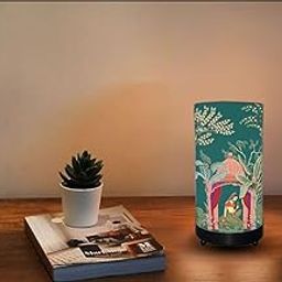 DEC ABODE Digital Printed Table Lamp for Home Decor, Highly Digital Printed Desk Lamp with Lacquer Coating Small Size 5 * 9" Table Lamp for Bedroom-image-91