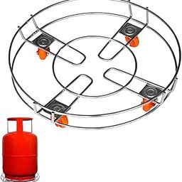 Amazon Stainless Steel LPG Gas Cylinder Trolley with Wheels (360° Rotating Wheels) | Heavy Duty Gas Stand with Rust-Resistant Frame for Kitchen Use | Premium Gas Cylinder Stand/Trolley-image-53