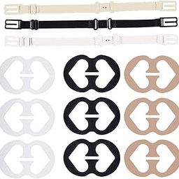 Bra Strap Clips & Elastic Holder Set - 9 PCS Bra Clips, 3 PCS Elastic Bra Strap Holders – Anti-Slip Cleavage Enhancer, Bra Converter for Racerback Tops, Dresses and Workout Wear-picture-8