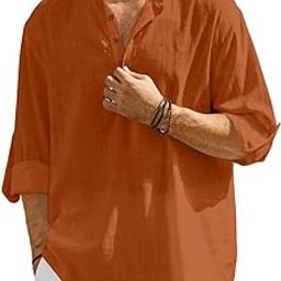 Men's Solid Cotton Blend Regular Fit Mandarin/Chinese Collor Short Kurta for Men-image-89