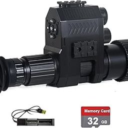 CALMORA Night Vision Monocular 940nm 12mm Super Clear Lens Infrared Night Vision Scope 5X Digital Zoom 3 Levels of Infrared Adjustment with 32GB Memory Card, for Camping/Hunting-24