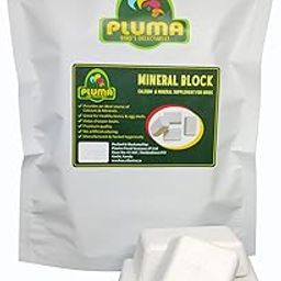 Pluma Bird Food | Natural Calcium Mineral Block for Birds - 4 Pieces (250 g) | Calcium for Budgies, Parakeets, Conures, Macaws, African Grey, Cockatiels, Parrots| for Adult & Self Feeding Birds.-image-33