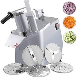 Mann Mart‚Powerful Commercial Food Processor - 550W Electric Vegetable Slicer with Dual Feeding Holes for Efficient Food Prep-image-34