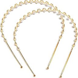 Kidzoo Metallic Wave Hair Band White Pearl For Long & Short Stylish Hair Hair Bands Headband For Girls & Women-picture-31