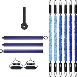 SAZ DEKOR Pilates Bar Kit for Men Women Exercising Full Body Workout Fitness Equipment-image-45