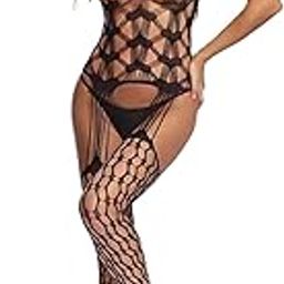 Women Mesh Fishnet One Piece Full Body Stretchable Stocking Lingerie Babydoll Sleepwear Tights Pantyhose-image-39