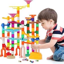 Circuit Balls – 166pcs Marble Run Creative Ball Circuits Maze Balls Building Toy Intellectual Educational and Learning Toy Gifts for Child 3+ Girl or Boy-32