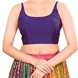 vamas Women's Georgette Padded Self Design Sleeveless Readymade Saree Blouse (X-1205.NS)-picture-19
