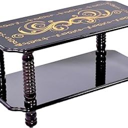 WOOD NIX Rectangle Coffee Table | Open Shelf for Living Room | 2-Tier Wooden Farmhouse Center Table with Storage | Tea Table for Living Room-picture-11