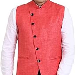Men's Solid Jute Cross Nehru Jacket-picture-1