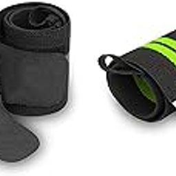 H-HEMES Wrist Supporter for Gym, Wrist Wrap, Hand Band with Adjustable Size Strap & Thumb Loop for Gym, Power Lifting Weight Lifting, Sports Training for Men & Women (Pack of 2 Pair) (Grey, Green)-12