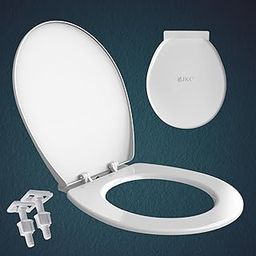 JKC Polypropylene Soft-Closing Toilet Seat Cover for Western Toilet/Kamod - Glossy White Slimfit (EWC Seat)-24