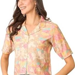 Women's Multicolor Cotton Blend Abstract Printed Top | Western Tops for Women-image-19