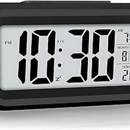 MANSAA Alarm Clock |18 Months Warranty | Digital Alarm Clock, Table Clock, Alarm Clock for Bedroom, Digital Clock for Table, Students, Home & Office with Temperature Sensor & Date (Black)-16