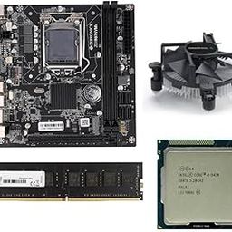 H61 Motherboard Kit with Processor I5 3470/3570/3470S/3330 ATX Gen 2.90Ghz to 3.80Ghz+ 16GB DDR3 RAM(8+8) + CPU Fan (2 Year Replacement Warranty)-17