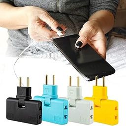 Rotate Plug EU Converter 3 in 1 Rotatable Outlet Extender 180 Degree Extension Plug Multi Plug Mini Slim Wireless Outlet Adapter-18