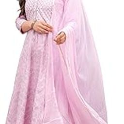 | Women's Rayon Anarkali Kurta with Pant & Dupatta Set-image-71