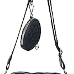 Women Parachute Check Sling Bag, Black-image-91