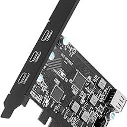 PCI-E to USB 3.2 Gen 2 5 Port(3X USB-C, 1x USB-A, 1x USB Type E) Expansion Card, Internal USB Port Card, USB-C PCI Express Card, A-Key 20 Pin Header for Type C Front Panel Mount Adapter-image-43