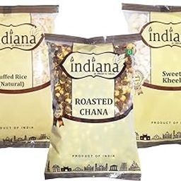 Indiana Roasted Chana 250g, Kheel 250g, Murmura 100g (Pack of 3), Healthy Snacks-31