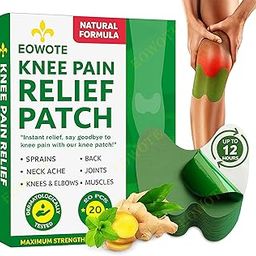 Eowote Knee Pain Relief Patches - Natural Herbal Knee Patch for Pain & Inflammation - Breathable, Long-Lasting, Comfortable, Non-Allergic - 20 Patches-image-20