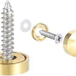 Rely® ⇒VP INDUSTRIES (Pcs- 12) Dia-19 MM Flat Mirror Cap Brass Gold Finish With Self Tapping Screw 16 mm | Cap Cover, Nails Decorative, Mirror Nail Decorative Cover-image-53