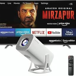 Flipkit Smart Projector for Home 4K Support Android 13 | WiFi 6 & Bluetooth | 2X Brighter, 1080P & 4K Support, Rotatable Design, Auto & 4D Keystone with Netflix, Prime YouTube-image-66