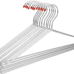 Steel Red Cap Clothes Hangers | Durable & Sturdy Steel Hangers | Ideal for Suits, Shirts, Tops, Dresses & Coats | Closet Organization | Pack of 12-picture-18