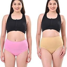 Adira | Underwear for Women Cotton | High Waist Panty with Full Coverage | Inside Elastic - No Elastic Exposure to Skin | Soft Cotton | Pack of 2-picture-24