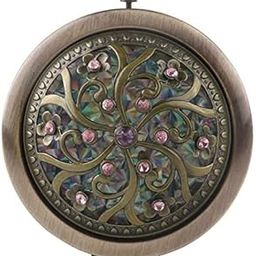 Besillia Round Shaped Mini Compact Pocket Mirror Antique Round Vintage Folding Cosmetic Make-up Purse Mirror(Pack of 1,Random)-30