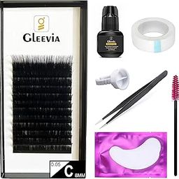 Gleevia EyeLash Extension Kit for Beginners, Professional 0.05-C8mm Classic Stable Curl Practice Kit with Eye Lashes Glue and Accessories for Eyelash Extensions (Combo Pack)-image-29