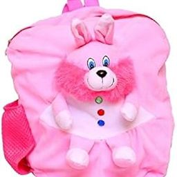 MGP Creation Cute Teddy Soft Toy Rabbit School Bag for Kids, Carry Bag, Picnic Bag (Pink)-image-1