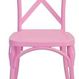 VIZAMO PLAST INDIA Pvt Ltd.| Crossback Pink Chair | Detachable Cushion White | Plastic Chair | Event | Banquet | Wedding | Indoor | Outdoor | Cafe | Garden | Stackable | Dining Chair (Pink)-image-78
