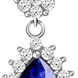 925 Silver Floral Royal Blue Drop Pendant| Necklace to Gift Women & Girls | With Certificate of Authenticity and 925 Stamp | 6 Months Warranty*-picture-54