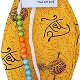 Hare Krishna Food For Soul Japa Mala Bag-Bead Bags for Chanting-Gomukhi Japa Mala Bag-Japa Mala Bag-Beads Bag for Chanting with Sakshi Mala & Keychain-5