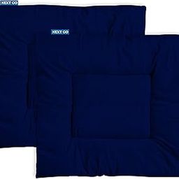 Next GO Floor mat Pooja Aasan Yoga Dinner Ghar Office Garden with Microfiber Feeling Soft Flipper Size (2 Feet X 2 Feet 24''X 24''INCH) (Navy Blue)-image-6