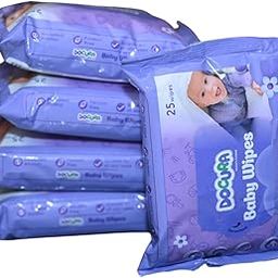 Docura Newborn-Friendly Baby Wipes, Pack of 5 (Each contain 25 wipes)-image-60