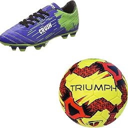 Football PVC Boss Yellow with Gowin Football Shoe Crush Blue Green Size-5-image-31