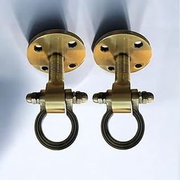 Nooks Ceiling Swing Mount Brackets Bearing kada for Swing Hanging 2 Inch Hight , Heavy Duty Antique Brass Finish, Set of 2-image-53