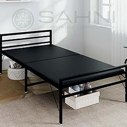 Sahni Iron/Metal/Steel Folding Bed with 1 inch Attached Mattress Foldable for Sleeping Guest Bed Easily Storable - Glossy Finish Fully Powder Coated (6FT x 3FT)-image-40