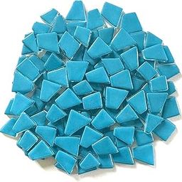 Bold Collection Picton Blue Irregular Trapezoid Glass Tiles - 150 Grams, 3.5mm Thickness, 95 to 100 Pcs-image-87