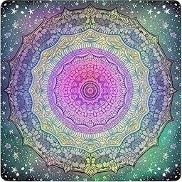 ODAWA Self Adhesive Cloths 13.8 x 13.8 Inch Colorful Mandala Camera Lens Portable Cosmetic Bag for Travel, Colourful Mandala, 17.7x17.7in, Colourful mandala-image-7