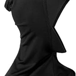 Modal Hijab Cap Adjustable Stretchy Turban Shawl Undercap Full Neck Coverage Neck Cover Headgear Scarf for Women Girl (Black)-image-16